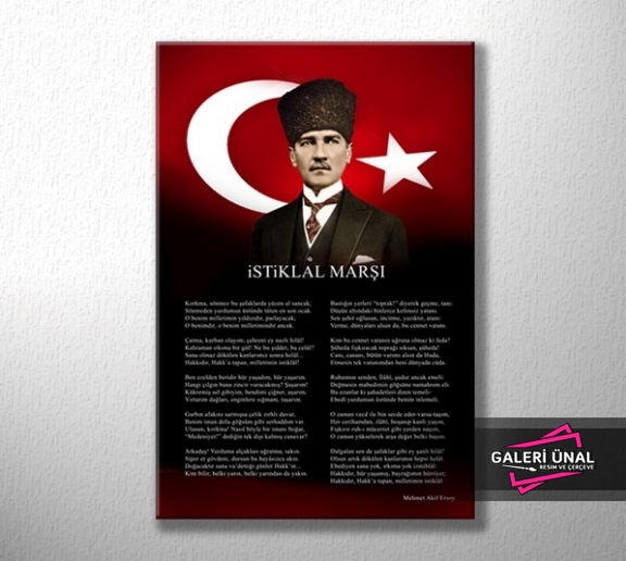 Özel Tasarım İstiklal Marşı ve Atatürk Tablo