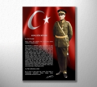 Özel Tasarım Gençliğe Hitabe ve Atatürk Tablo